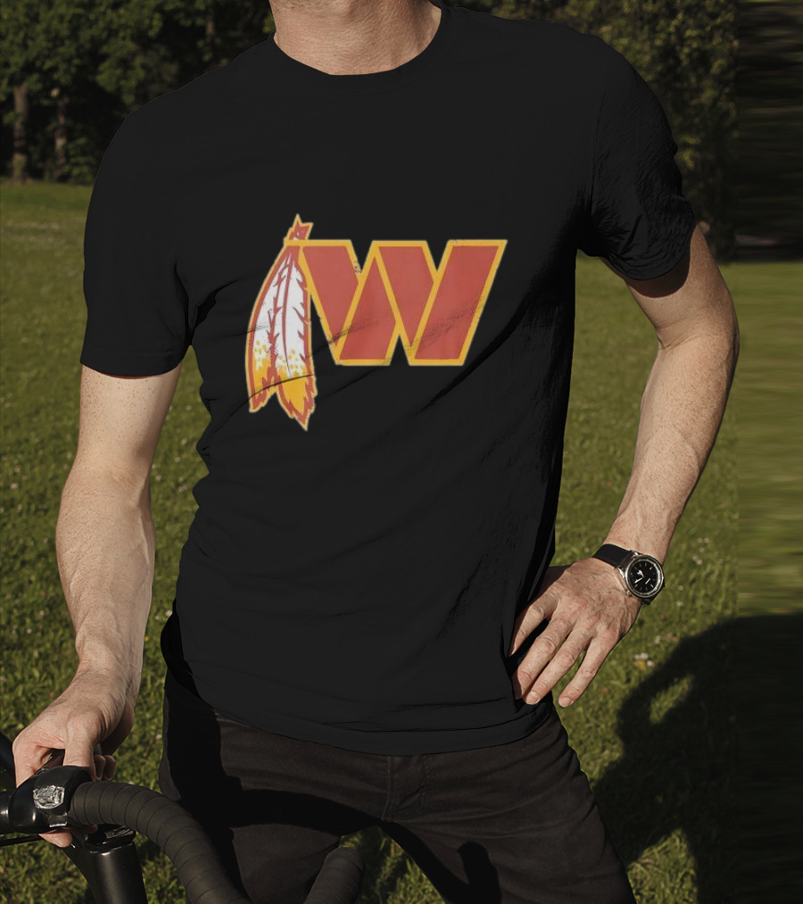 Dan W Quinn Washington Football Logo Icon W Feather T-Shirt