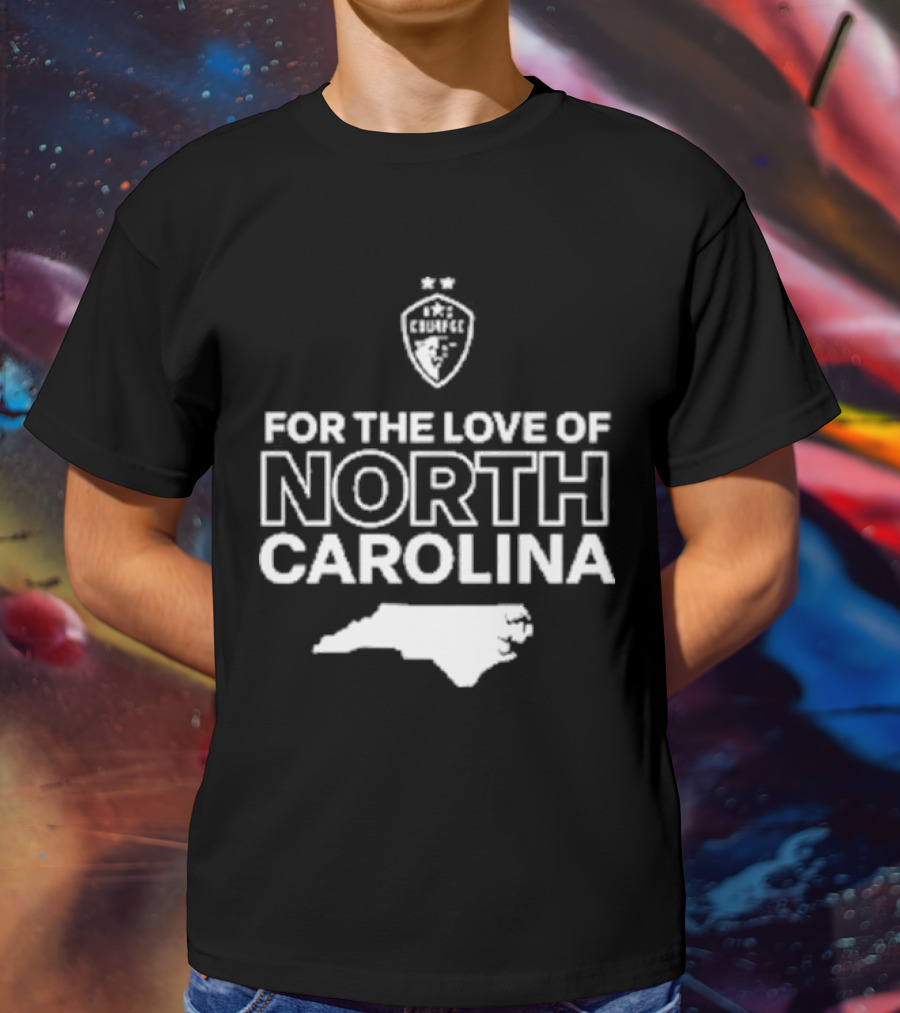 CHARLOTTE FC For The Love Of North Carolina Map T-Shirt