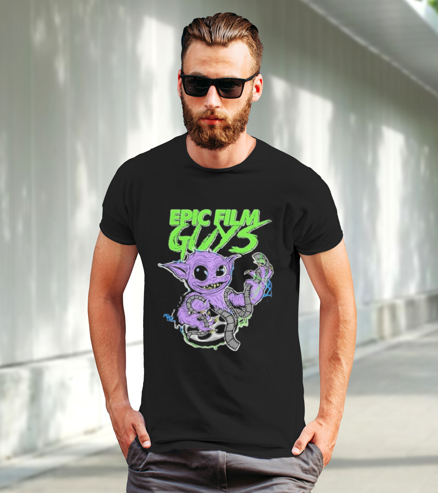 Epic Film Guys Gobby Creature Holding Film Strip T-Shirt