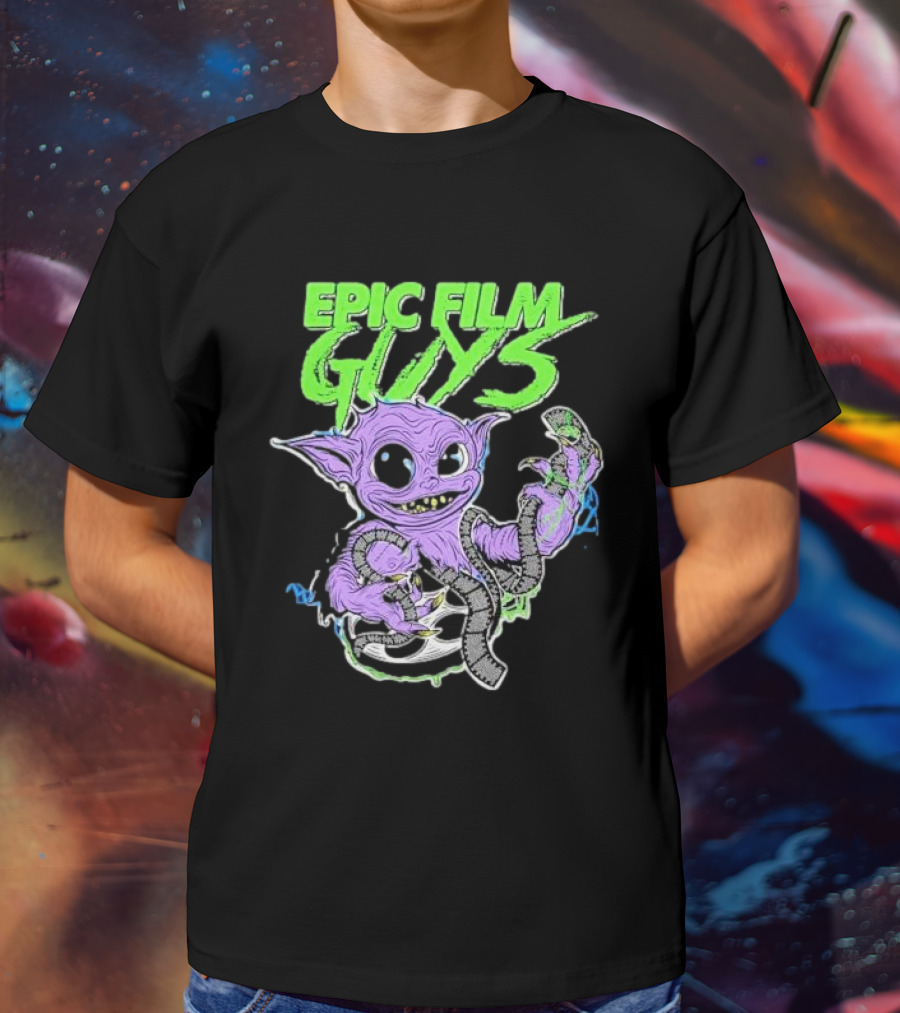 Epic Film Guys Gobby Creature Holding Film Strip T-Shirt