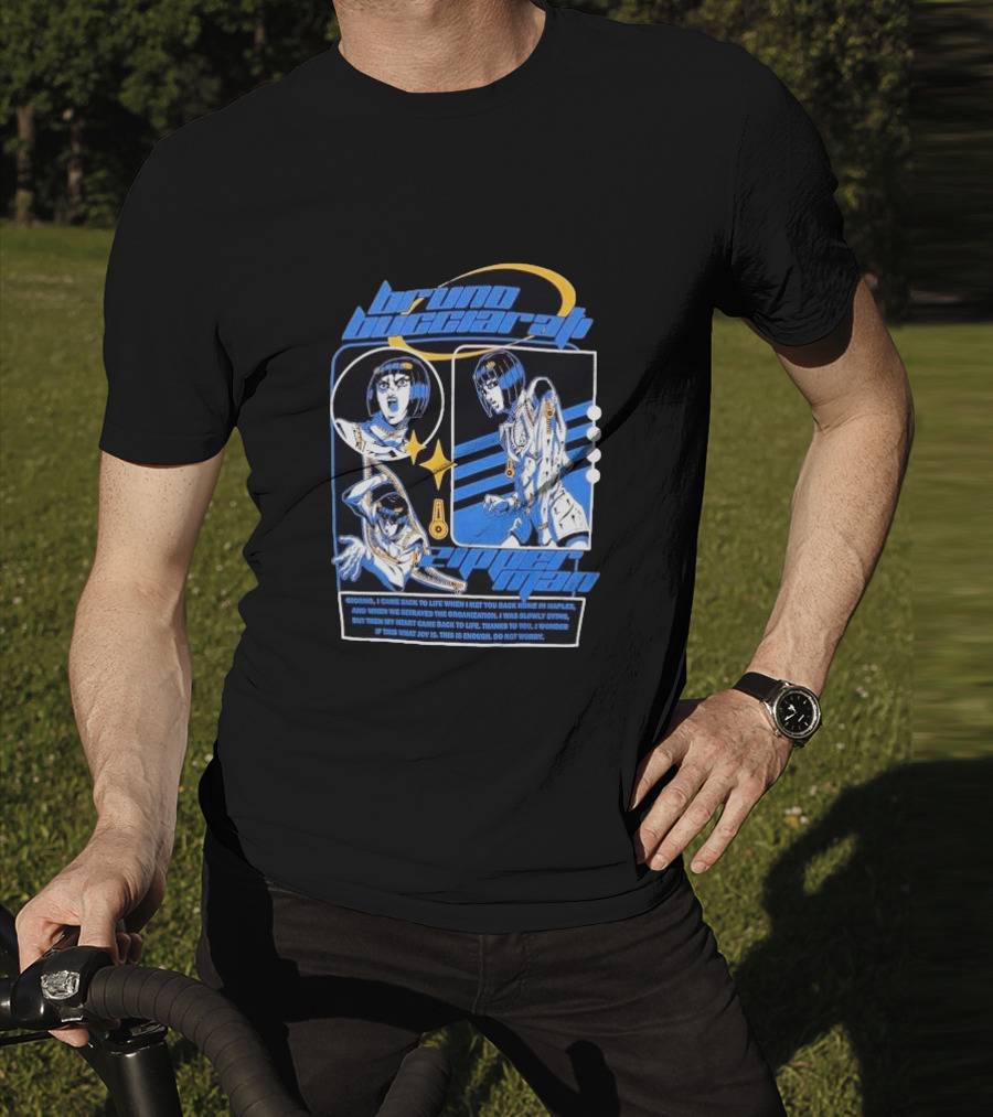 Bruno Bucciarati Golden Wind Jojo's Bizarre Adventure Iconic Poses T-Shirt