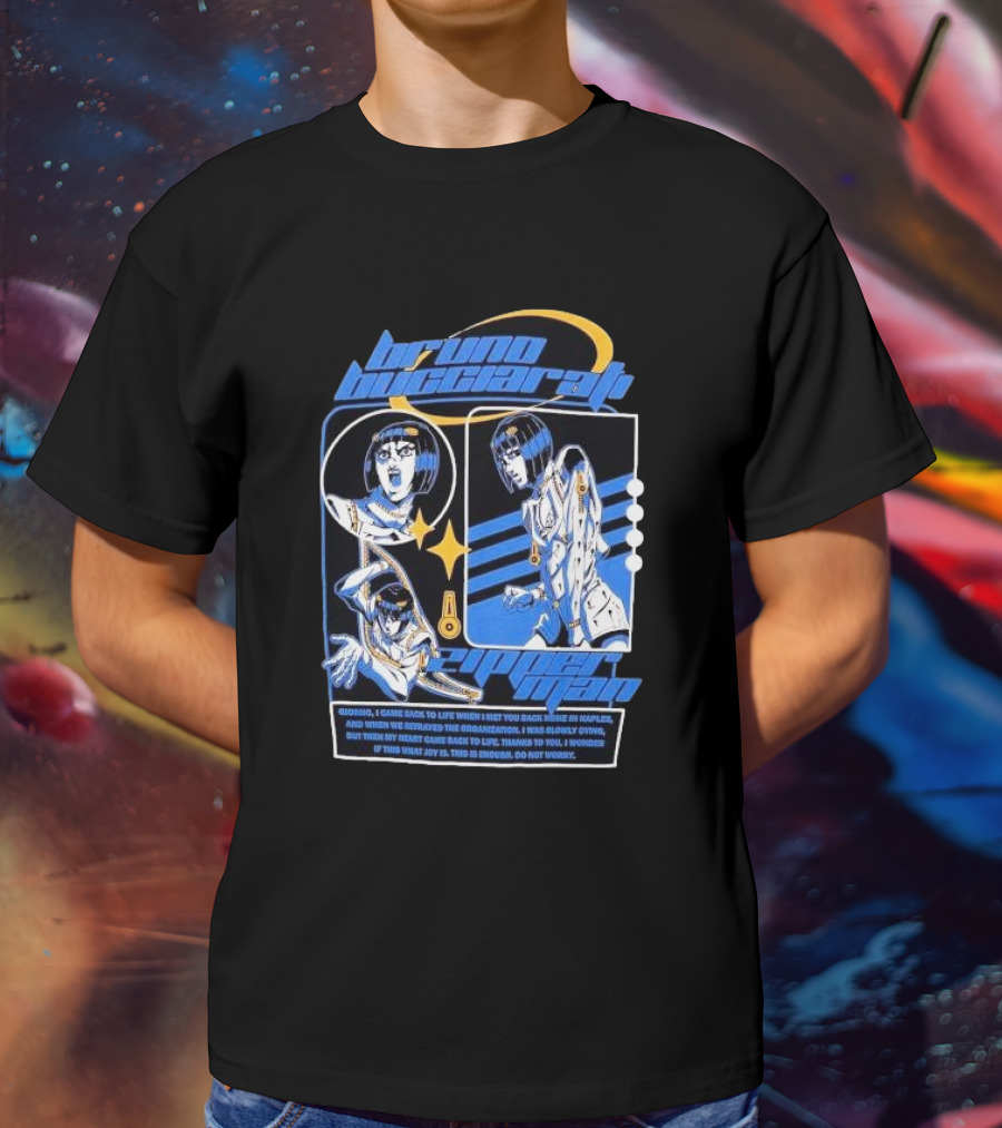 Bruno Bucciarati Golden Wind Jojo's Bizarre Adventure Iconic Poses T-Shirt