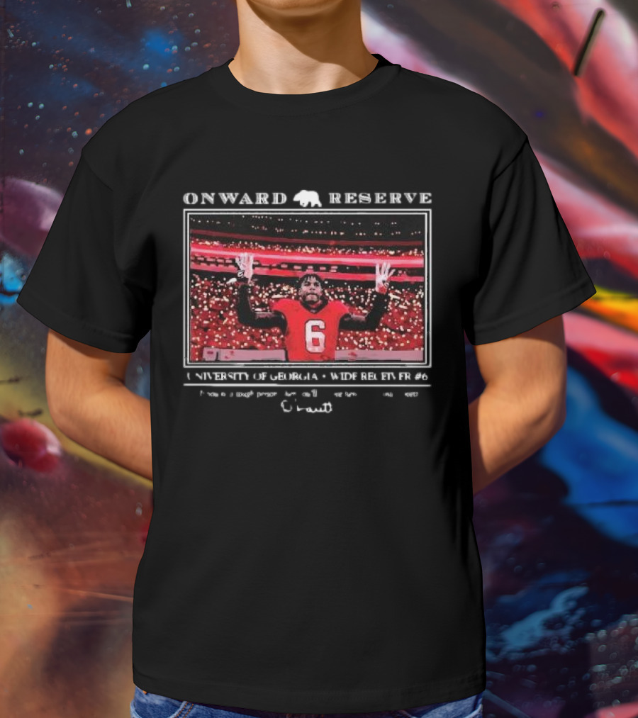 Onward Reserve University Of Georgia Wide Receiver #6 Dominic Lovett If You’re A Tough Person Then You’ll Survive Here T-Shirt