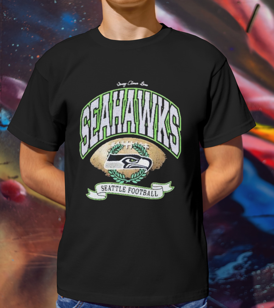 Stoney Clover Lane X 47 Seattle Seahawks Glitter Rocker Vintage Football T-Shirt