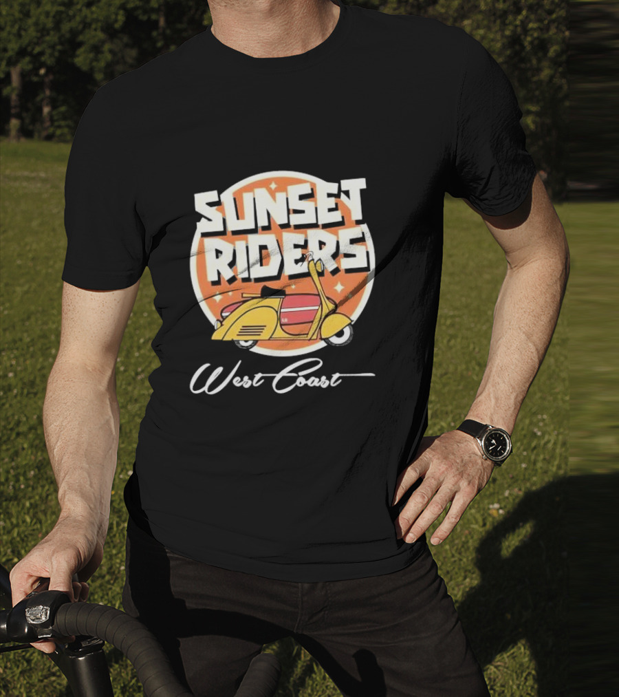 Sunset Riders West Coast Retro Scooter T-Shirt