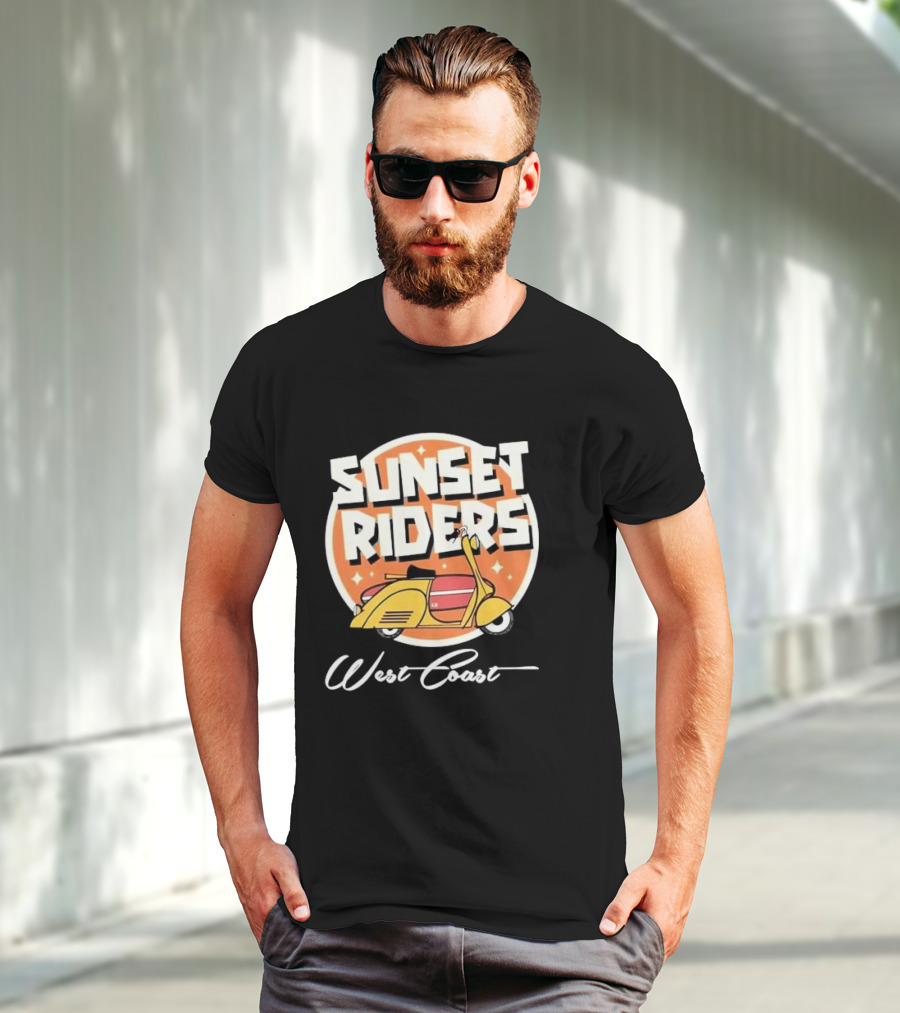 Sunset Riders West Coast Retro Scooter T-Shirt