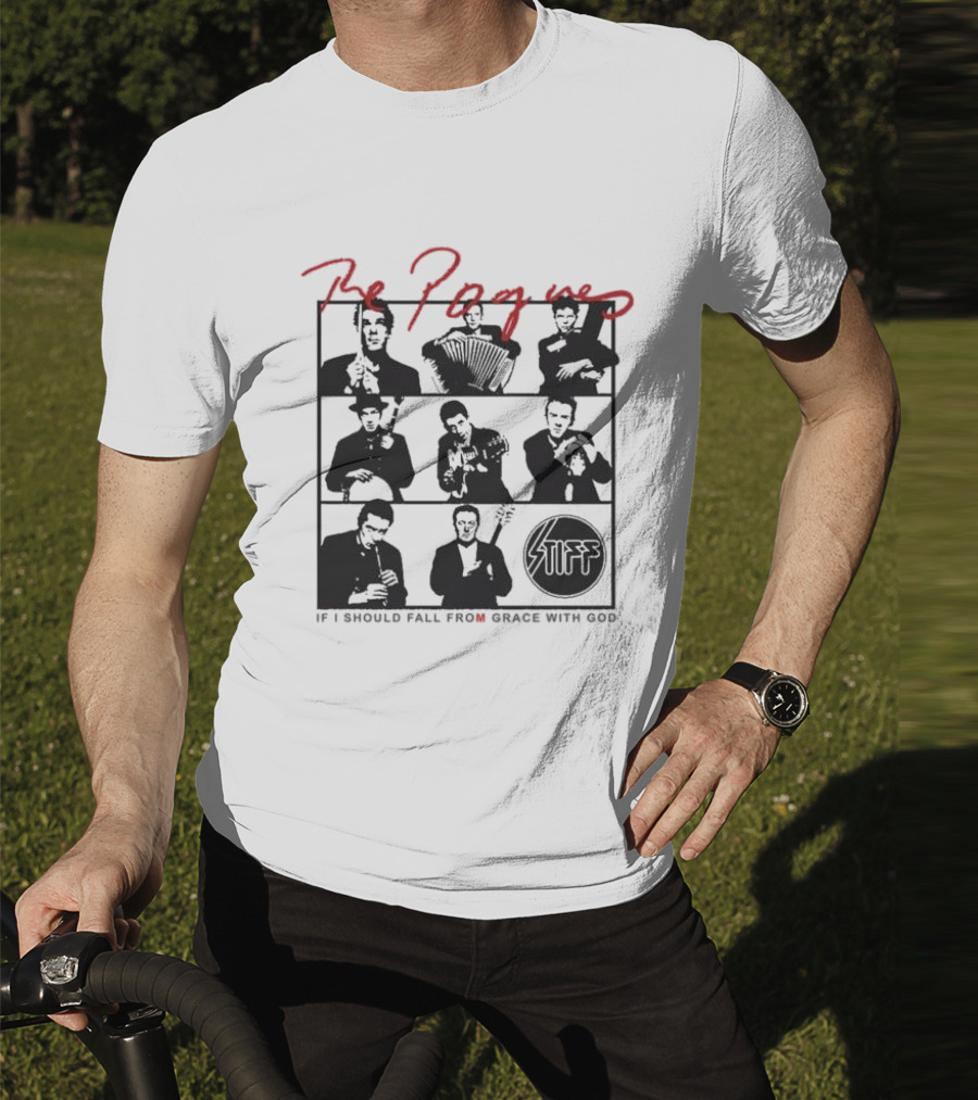 The Pogues If I Should Fall From Grace With God Stiff Records T-Shirt