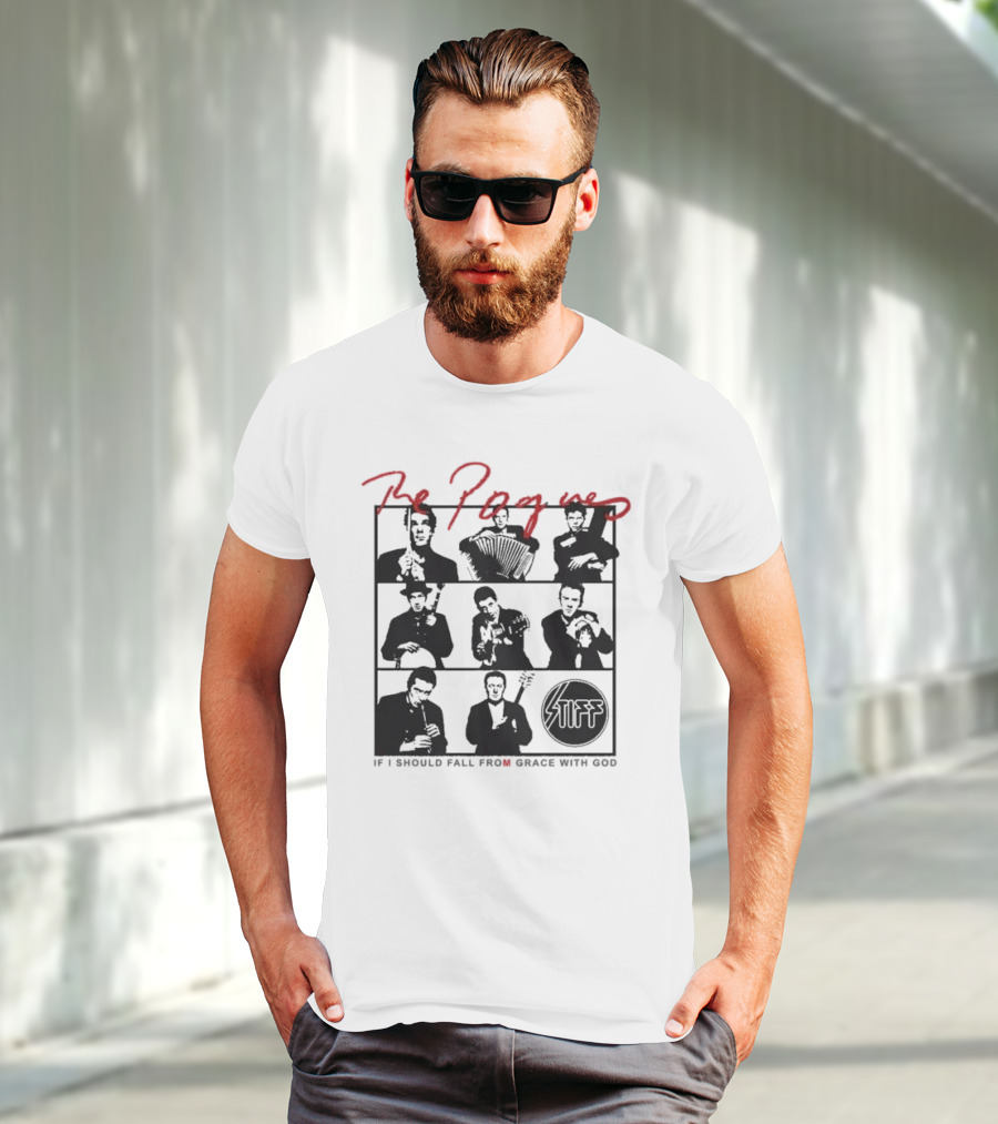 The Pogues If I Should Fall From Grace With God Stiff Records T-Shirt