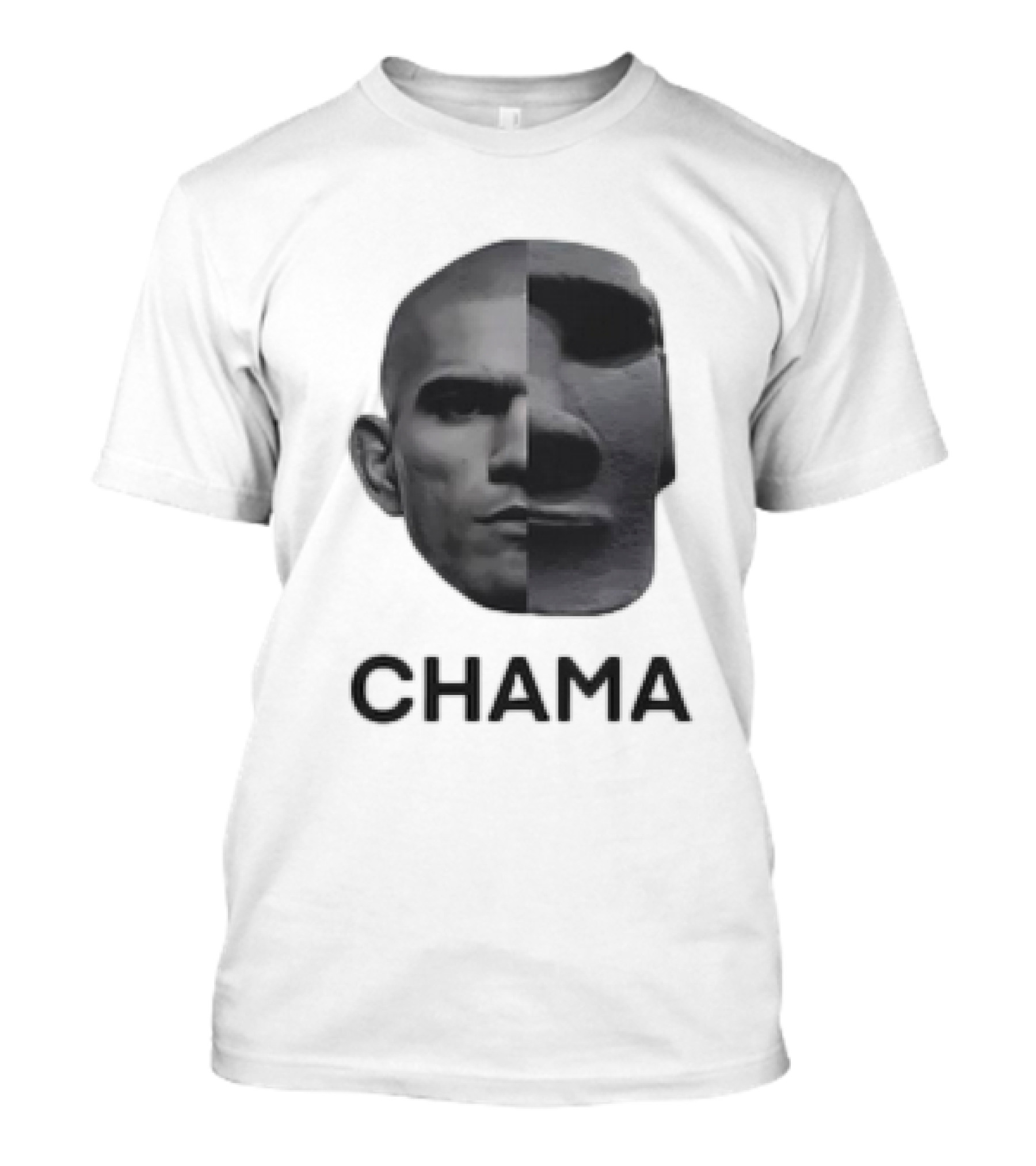 CHAMA Alex Pereira Poatan UFC MMA Face Split T-Shirt