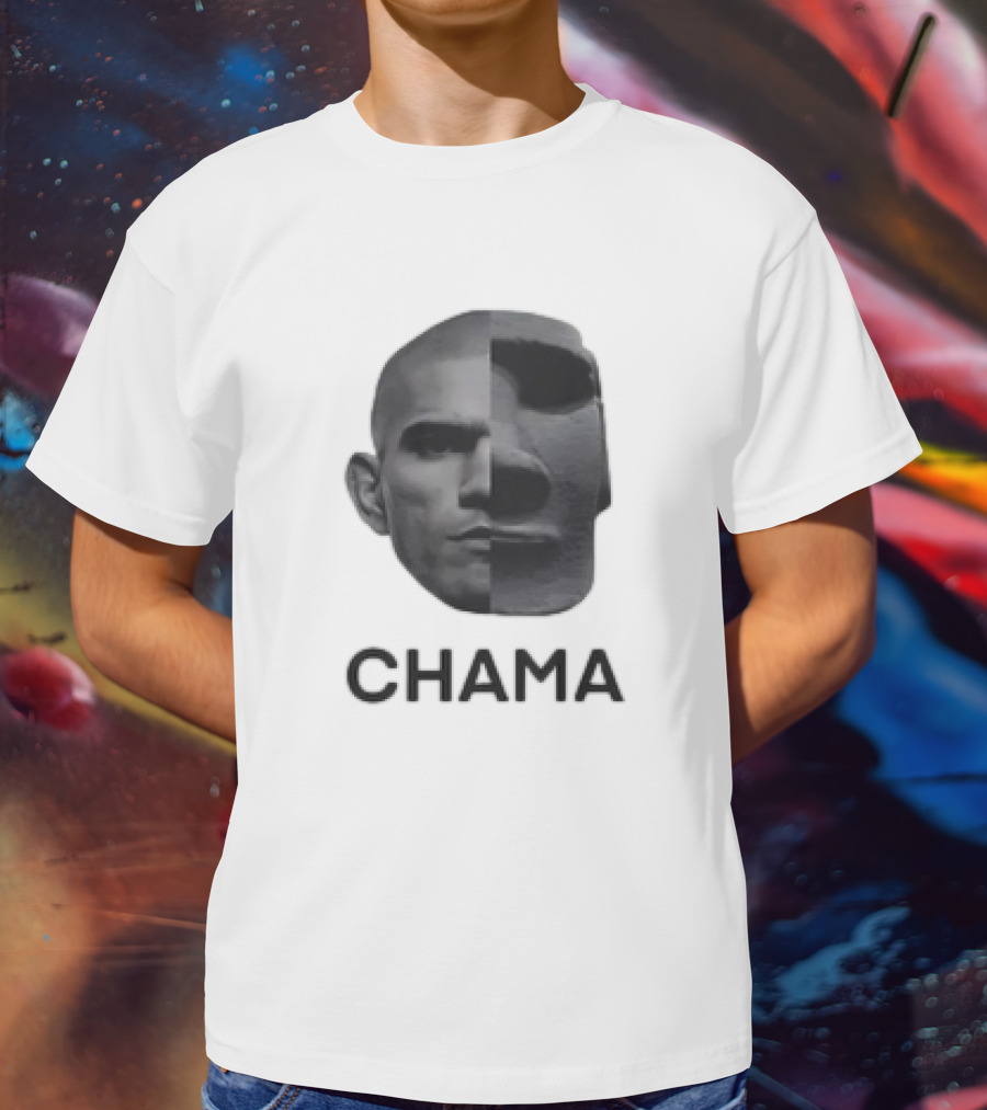 CHAMA Alex Pereira Poatan UFC MMA Face Split T-Shirt