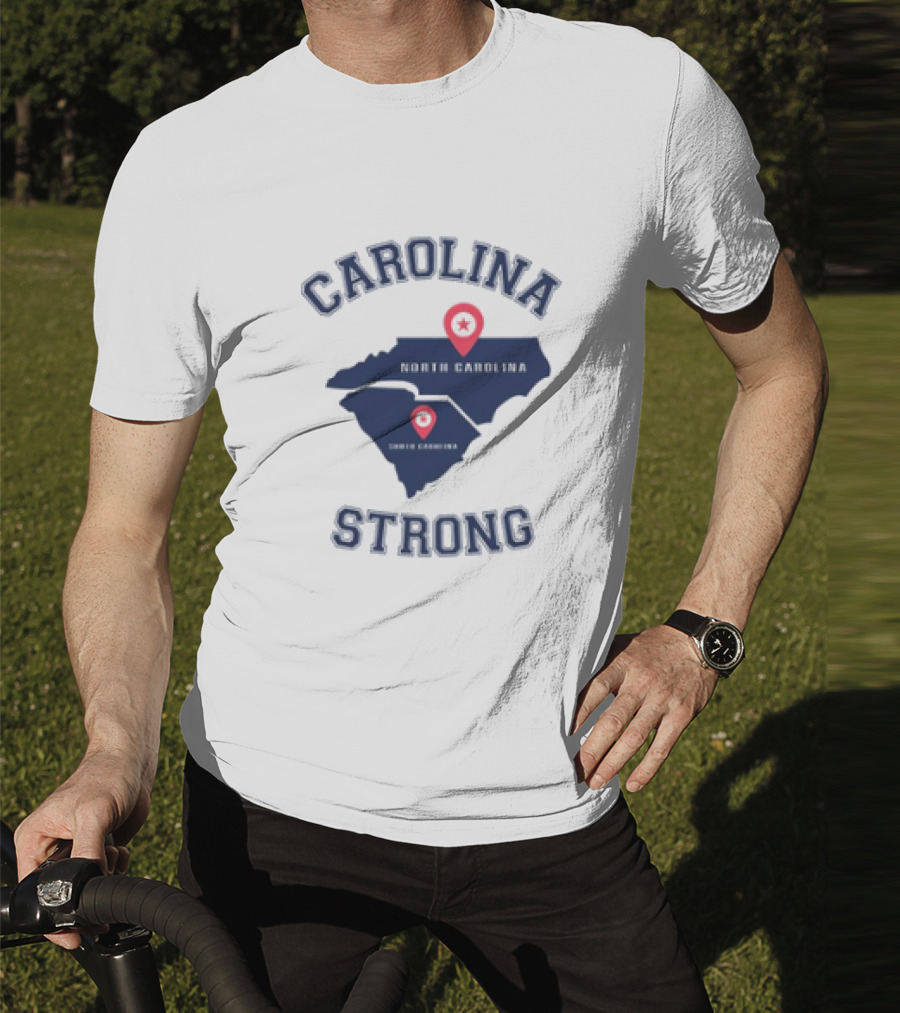 Carolina Strong North Carolina South Carolina Map T-Shirt