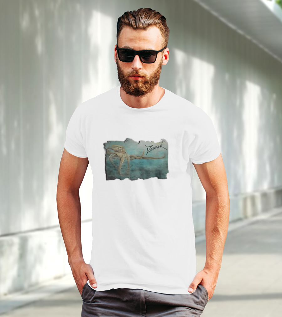 Mezak Art Solitary Octopus Ocean Scene T-Shirt