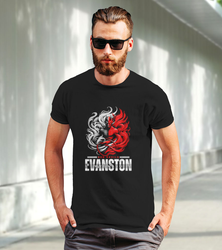 Evanston Red Devils Wyoming Fiery Mascot T-Shirt