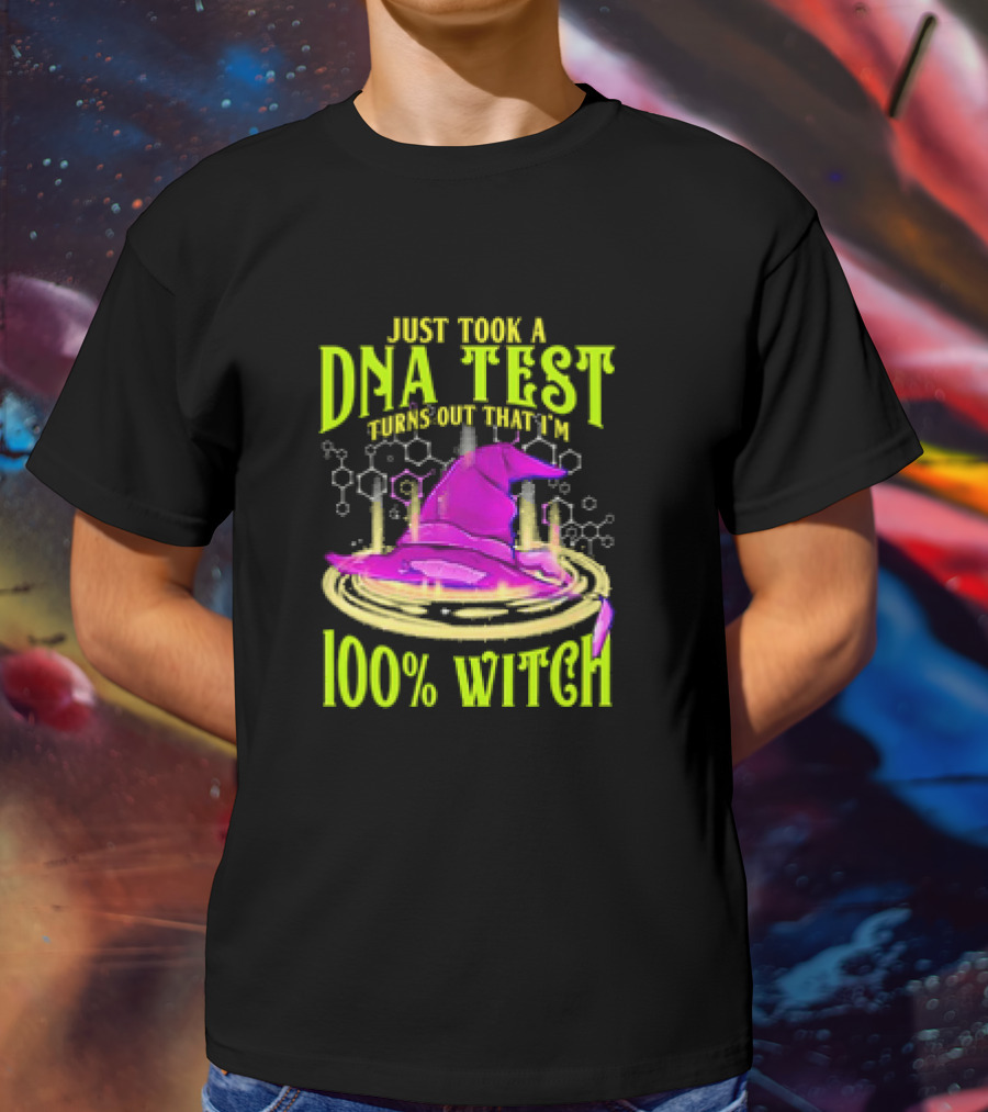 Just Took A DNA Test Turns Out I'm 100% Witch Creepy Pentagram T-Shirt