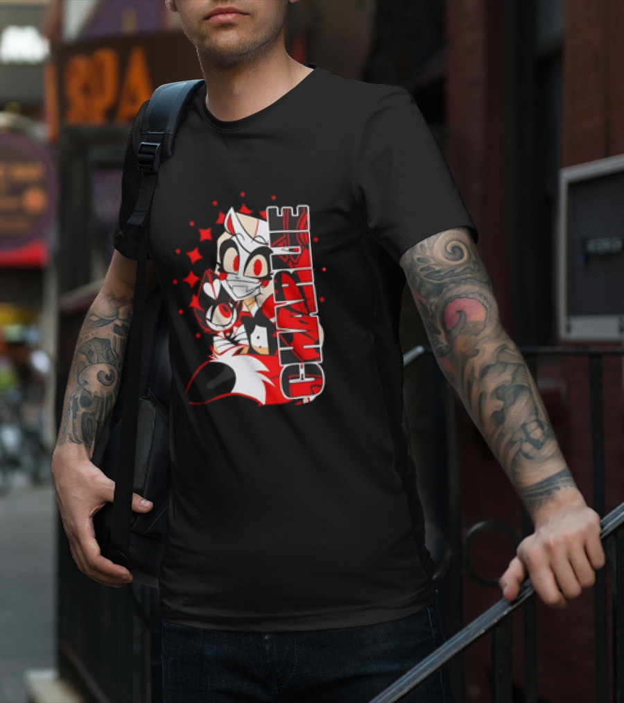 Hazbin Hotel Charlie Cartoon Character Red And Black T-Shirt