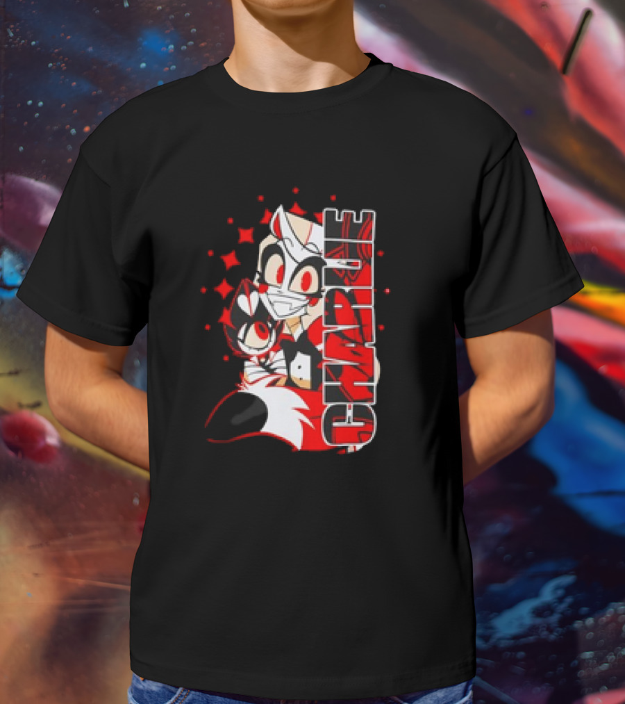 Hazbin Hotel Charlie Cartoon Character Red And Black T-Shirt