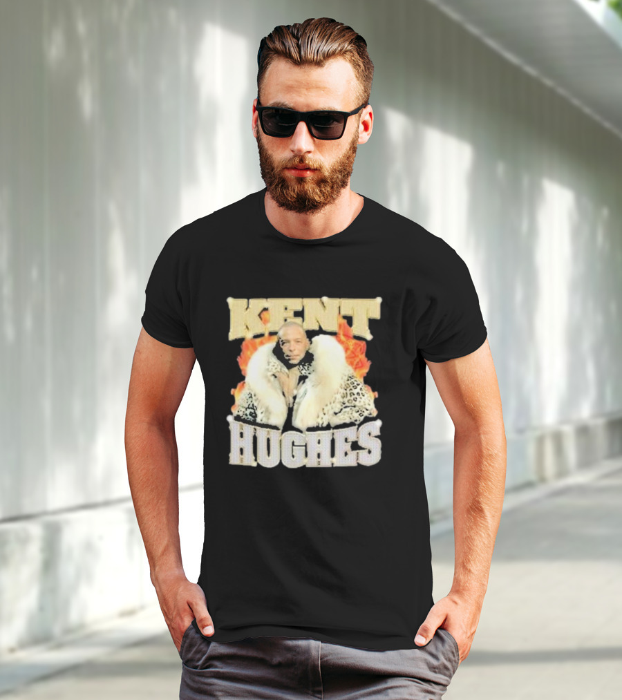 Kent Hughes Fur Coat With Flames T-Shirt