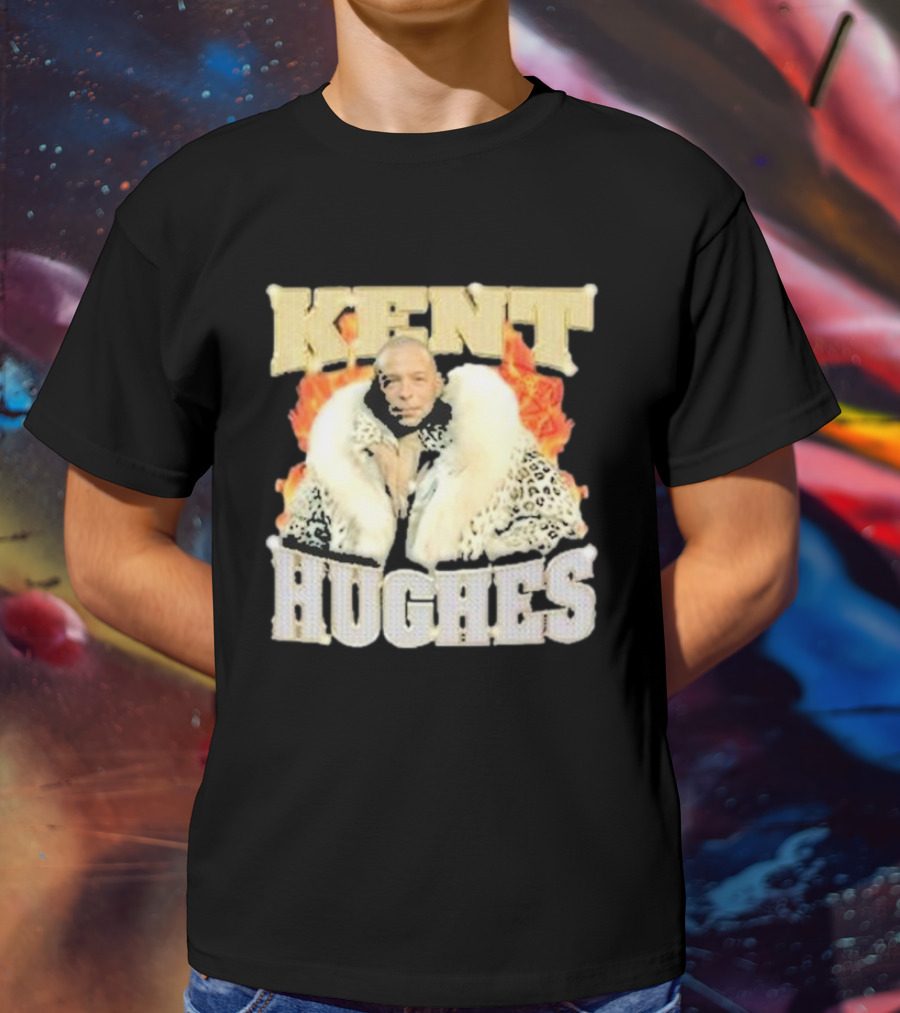 Kent Hughes Fur Coat With Flames T-Shirt