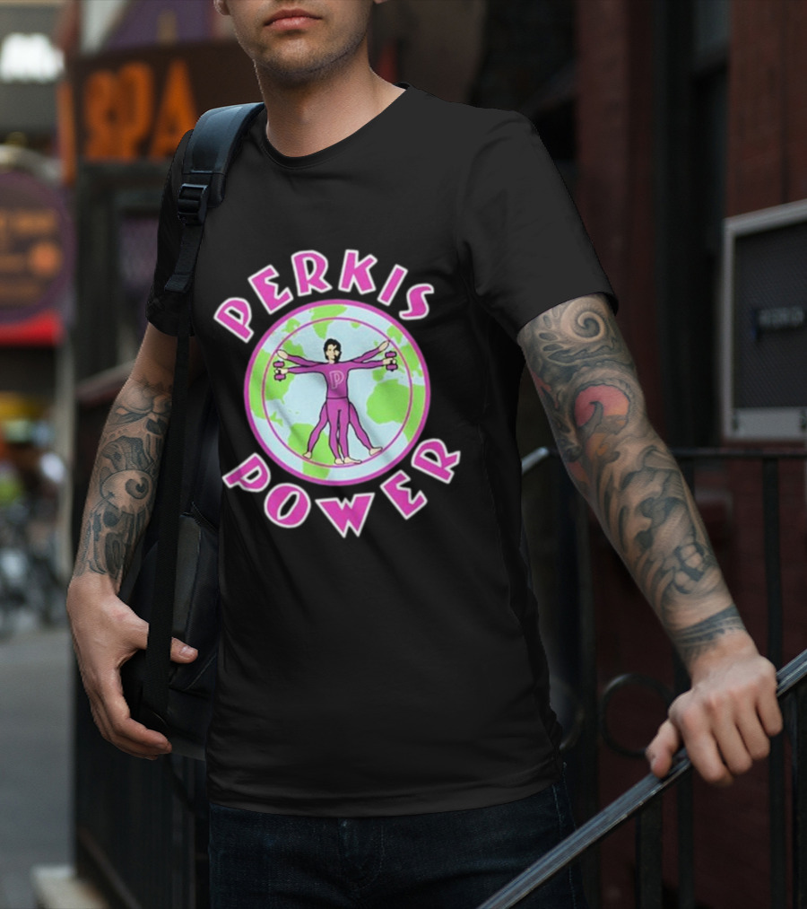 Jason Kelce Travis Kelce Perkis Power Vitruvian Man T-Shirt