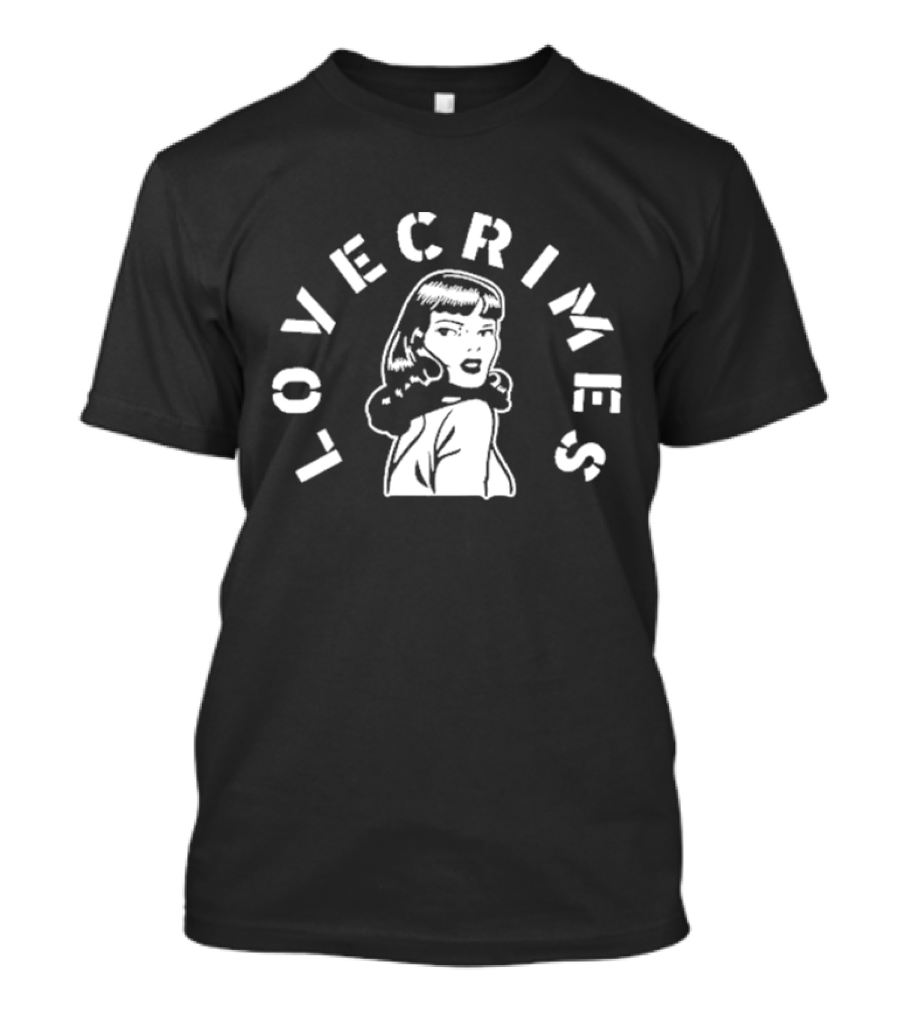 LOVECRIMES Retro Stencil Girl T-Shirt