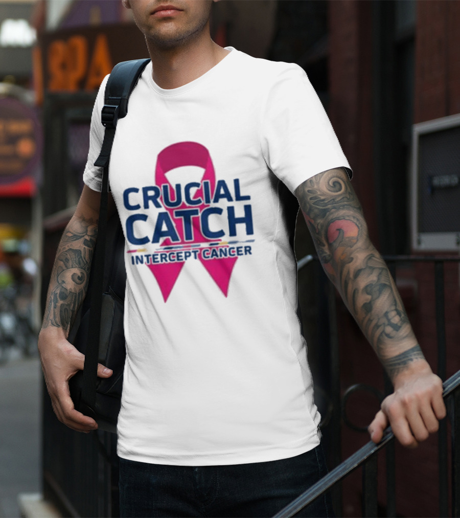 Crucial Catch Intercept Cancer Pink T-Shirt