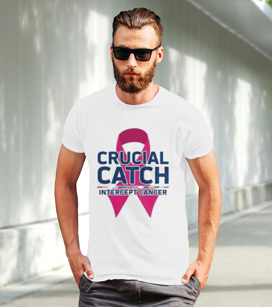 Crucial Catch Intercept Cancer Pink T-Shirt