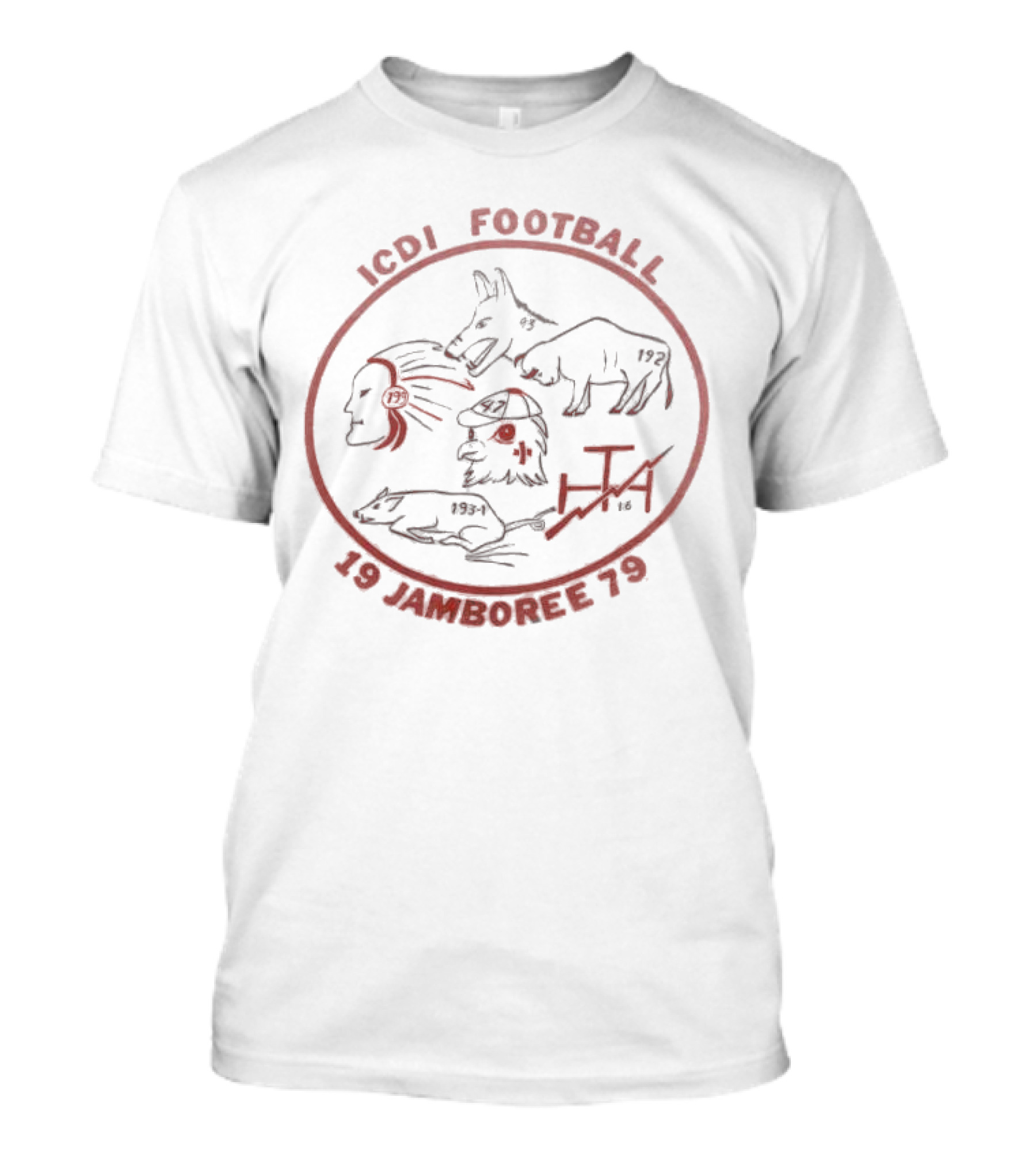 ICDI Football 19 Jamboree 79 Indian Animals And Numbers T-Shirt