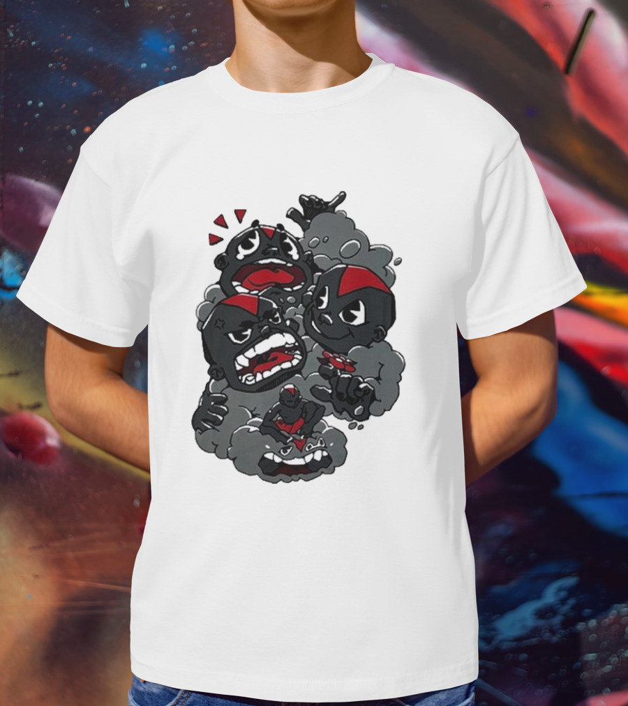 Lil Darkie Emotional Expressions Character Faces Joystick T-Shirt