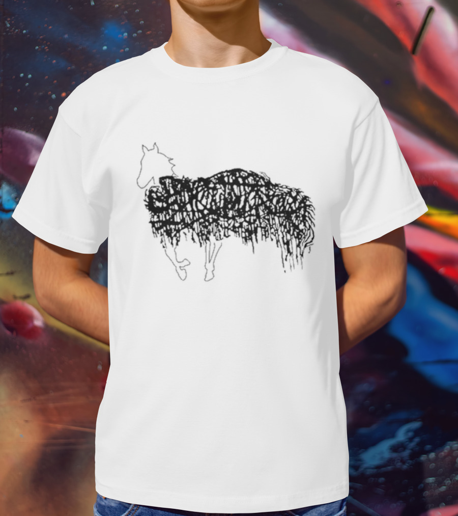 Sanguisugabogg Pony Cover Abstract Dripping Horse T-Shirt