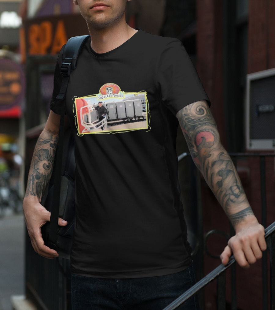 God Bless Football GBF Stadium Porta Potty T-Shirt