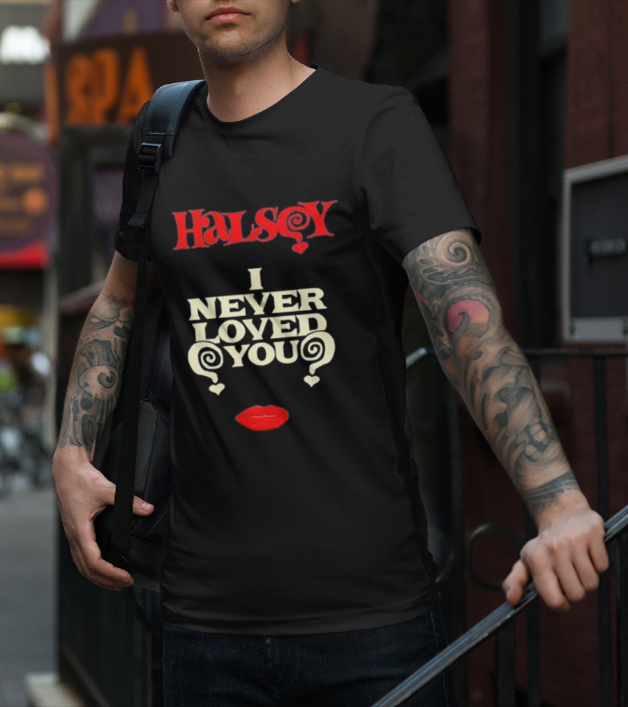 Halsey I Never Loved You Bold Red Lips T-Shirt