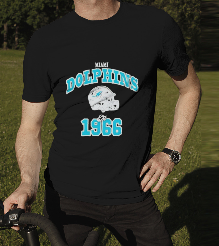Miami Dolphins Est 1966 Aleali May Collaboration T-Shirt
