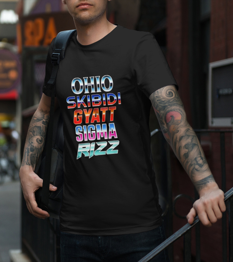 Ohio Skibidi Gyatt Sigma Rizz Trendy Catchphrases T-Shirt