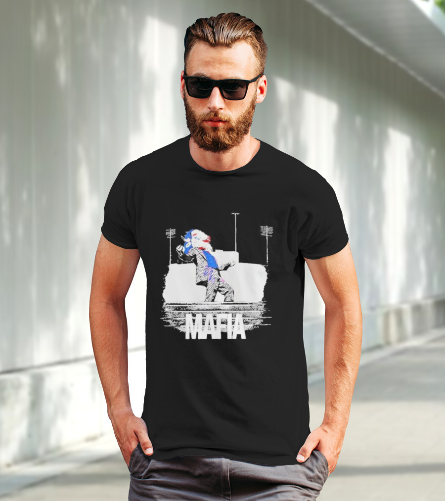 Put On A Happy Face Mafia Buffalo Bills Stadium Steps T-Shirt