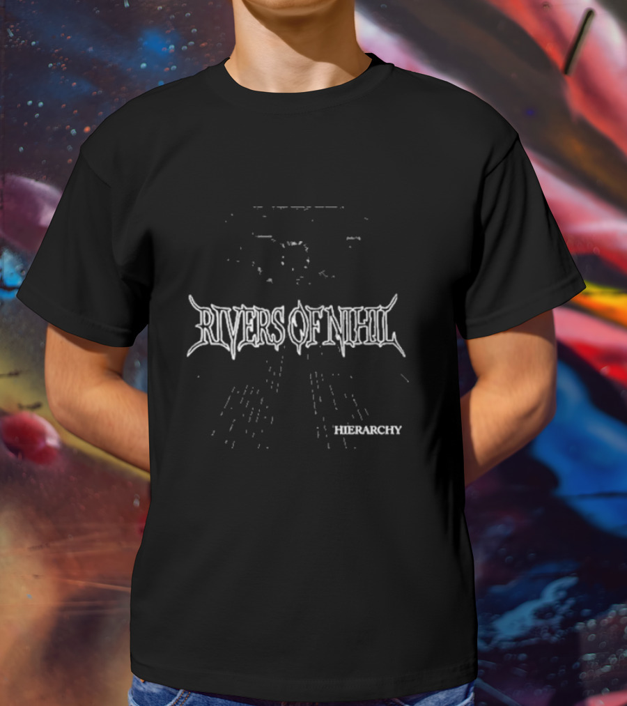 Rivers Of Nihil Hierarchy Monochrome Text T-Shirt