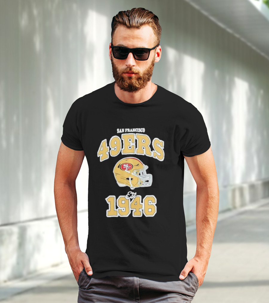 San Francisco 49ers Est 1946 Aleali May Helmet T-Shirt
