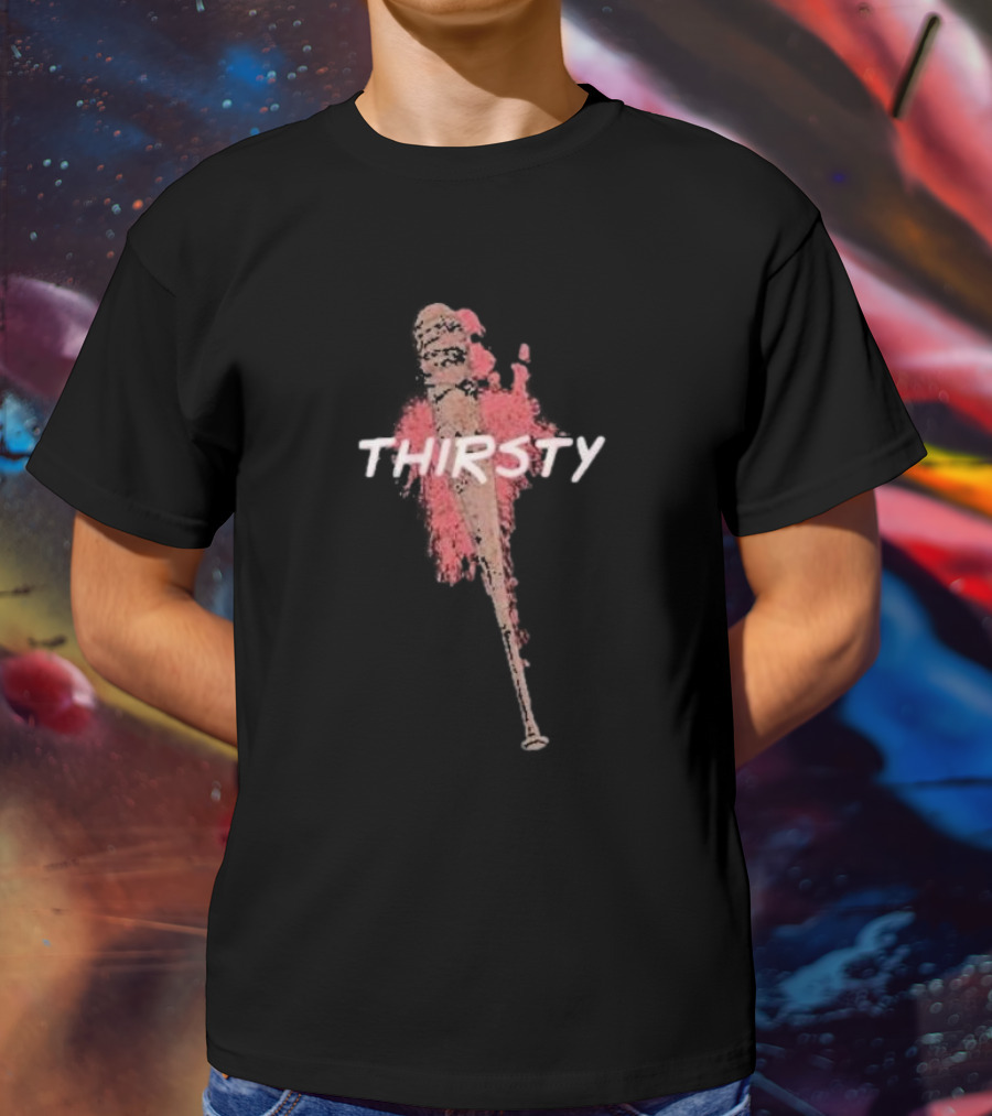 Skybound The Walking Dead Lucille Thirsty Blood Splatter Baseball Bat T-Shirt