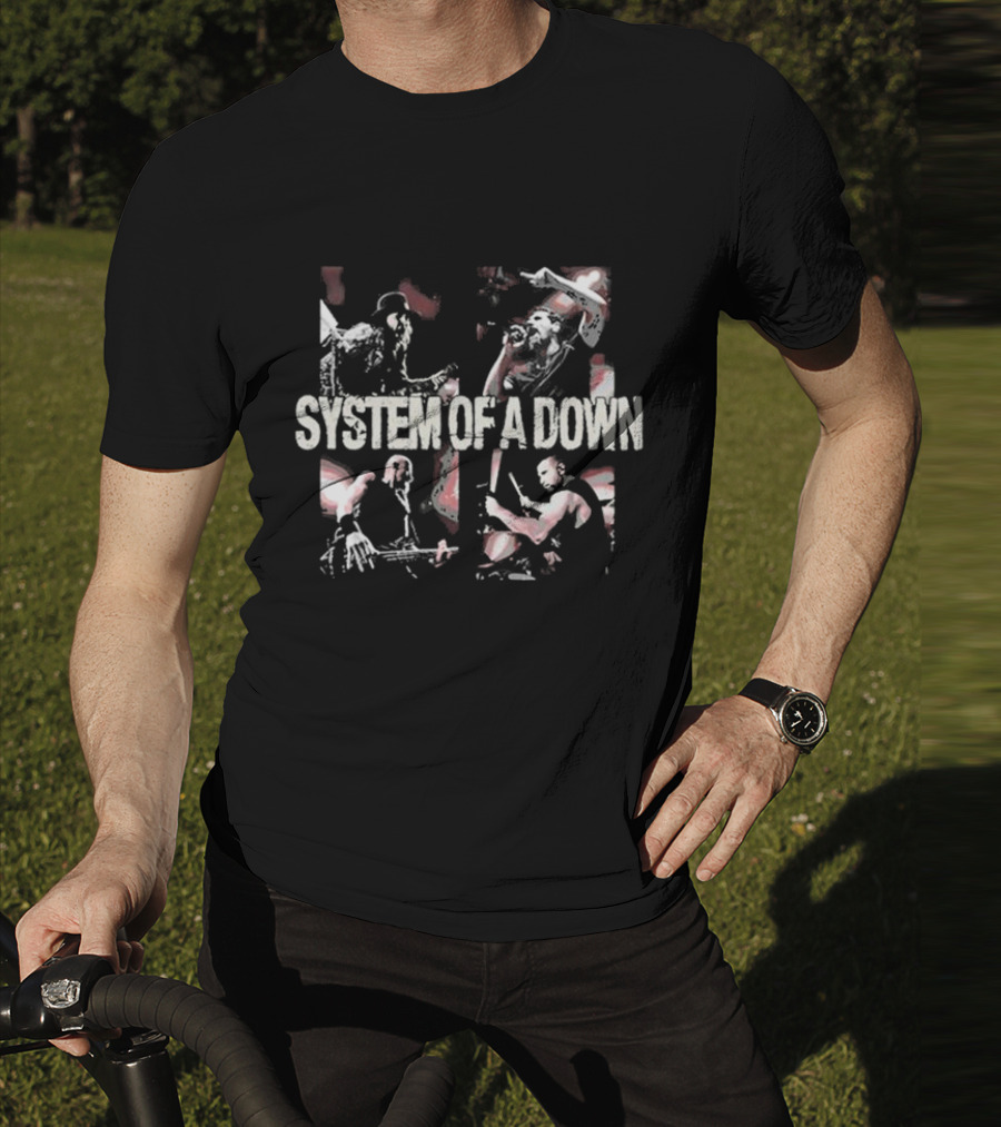 System Of A Down Band Performance Collage T-Shirt