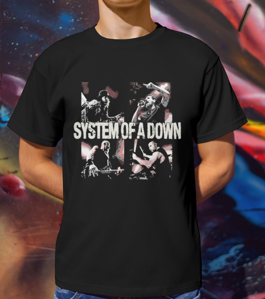 System Of A Down Band Performance Collage T-Shirt