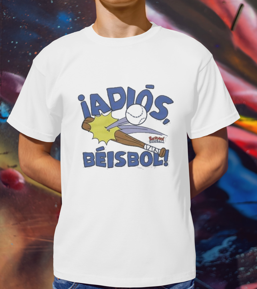 Backyard Baseball Adiós Béisbol Bat And Ball Action T-Shirt