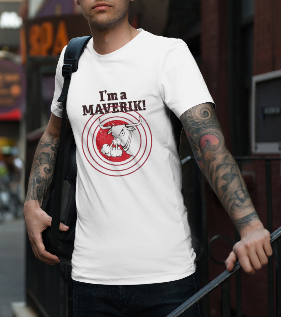 Retro I'm A Maverik Bull With Red Circle Target T-Shirt