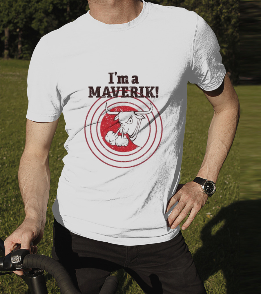 Retro I'm A Maverik Bull With Red Circle Target T-Shirt