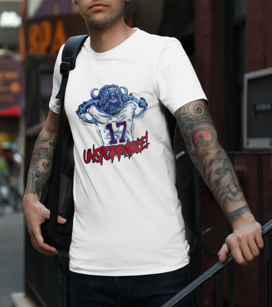 Unstoppable 17 Buffalo Bills Mascot Sports T-Shirt