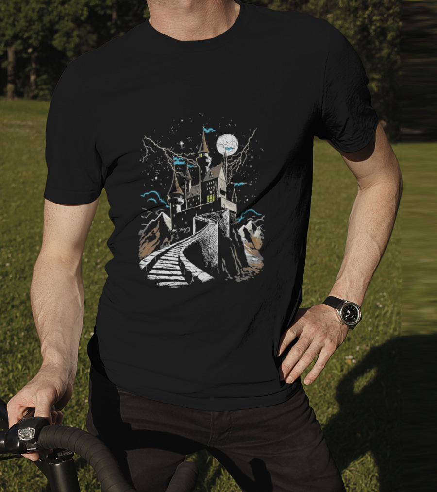 Dark Keep Moonlit Castle Vintage Intotheam T-Shirt