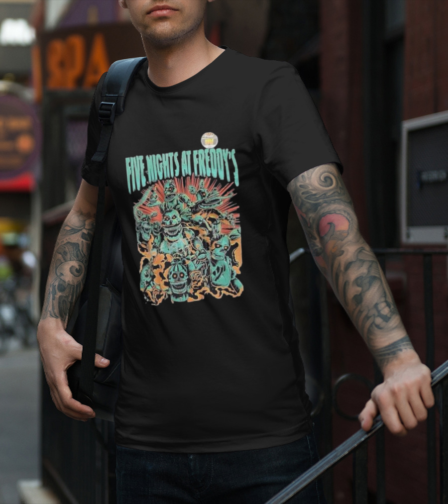 Five Nights At Freddy’s FNAF Metal Animatronics Horror T-Shirt