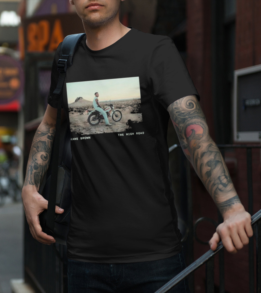 Kane Brown The High Road Desert Motorcycle Scene T-Shirt