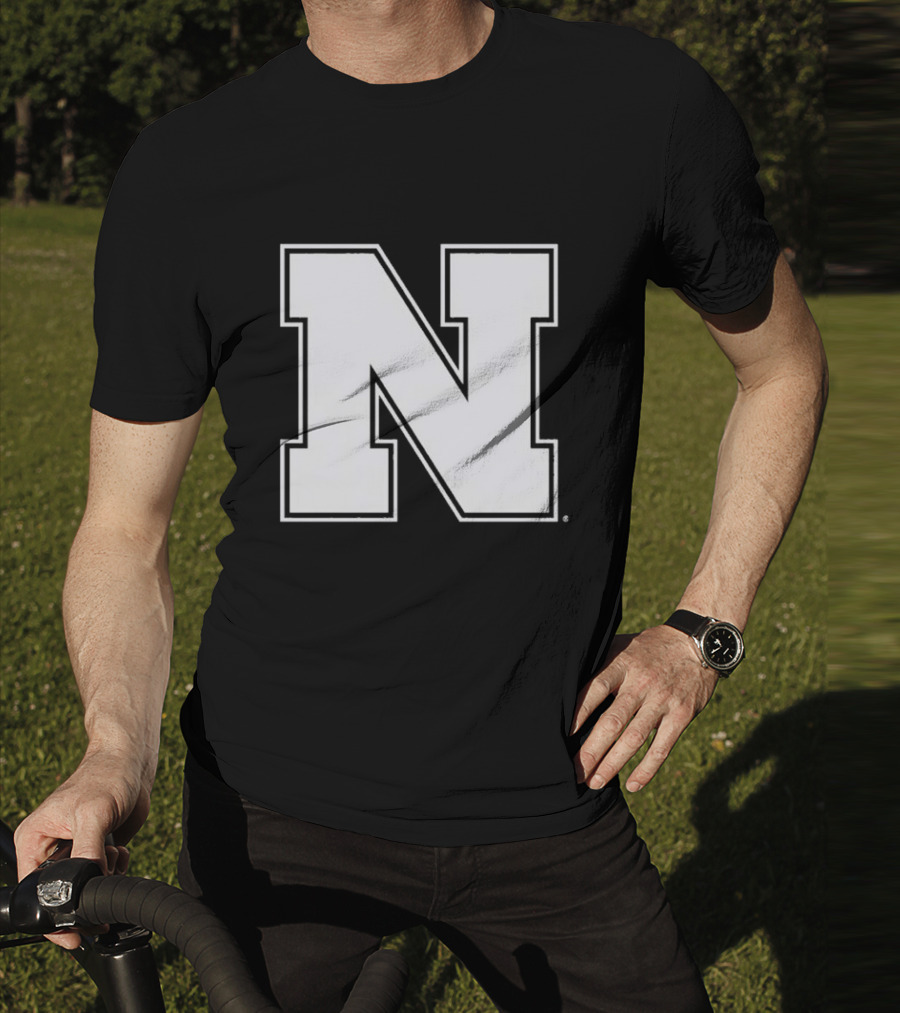 NE Logo Heavyweight Charcoal N Emblem T-Shirt