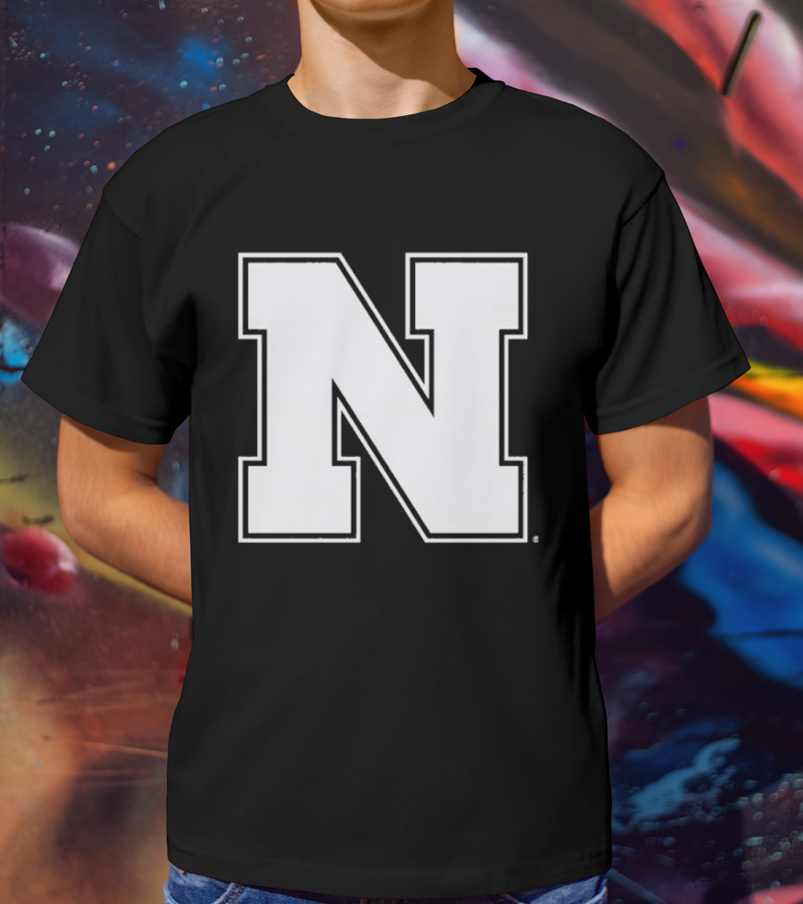 NE Logo Heavyweight Charcoal N Emblem T-Shirt