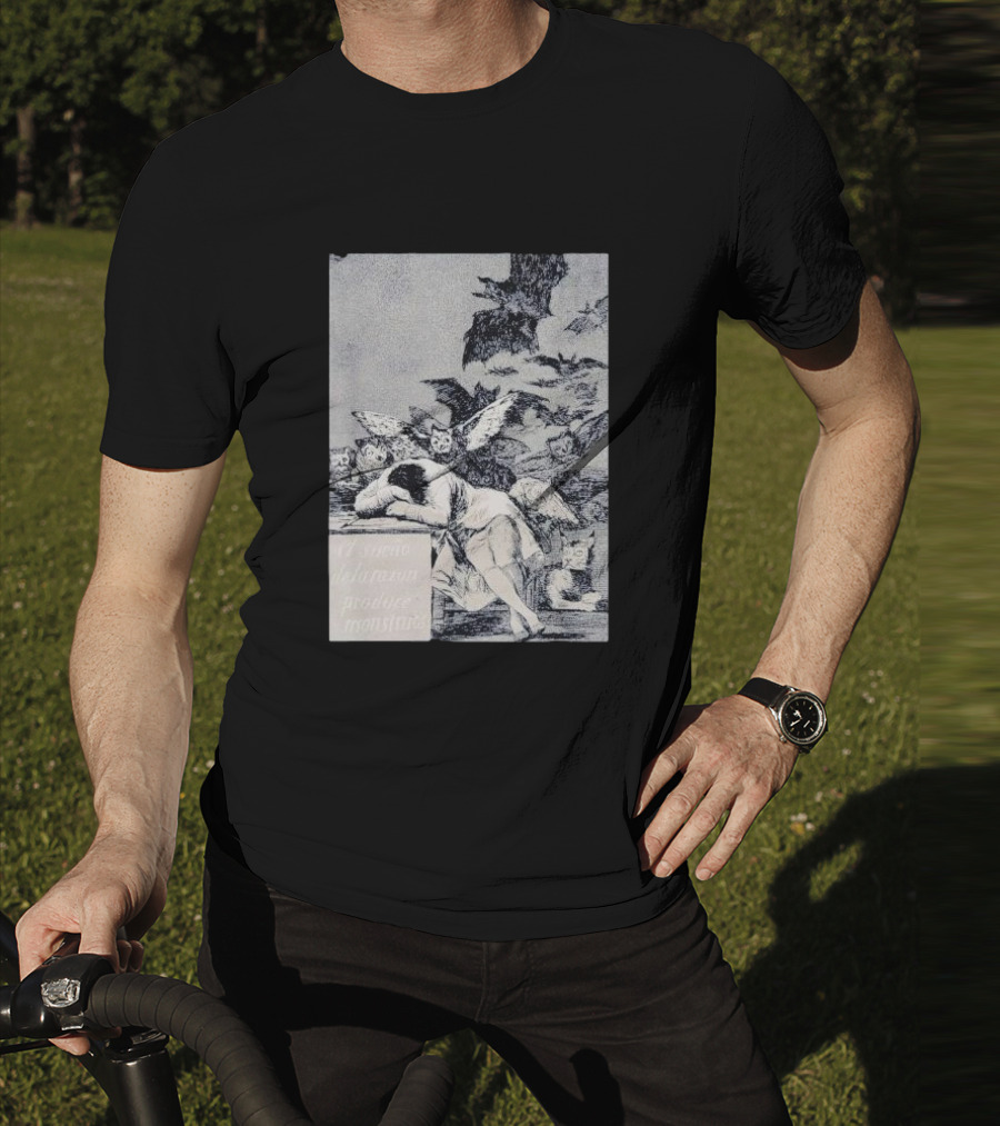 Francisco Goya The Sleep Of Reason Produces Monsters Artwork Scene With Bats And Owls T-Shirt