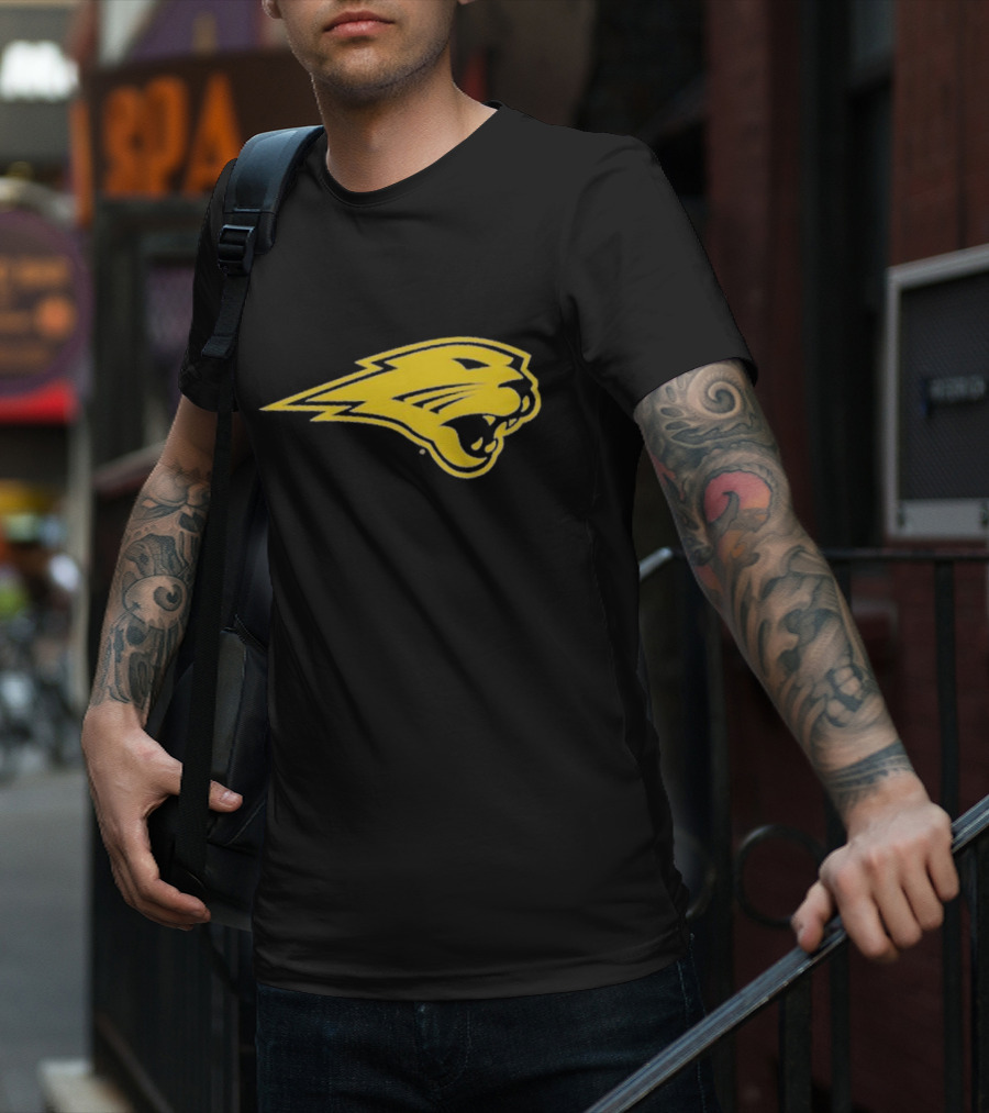 Panthers Logo Heavyweight Yellow Panther Emblem T-Shirt